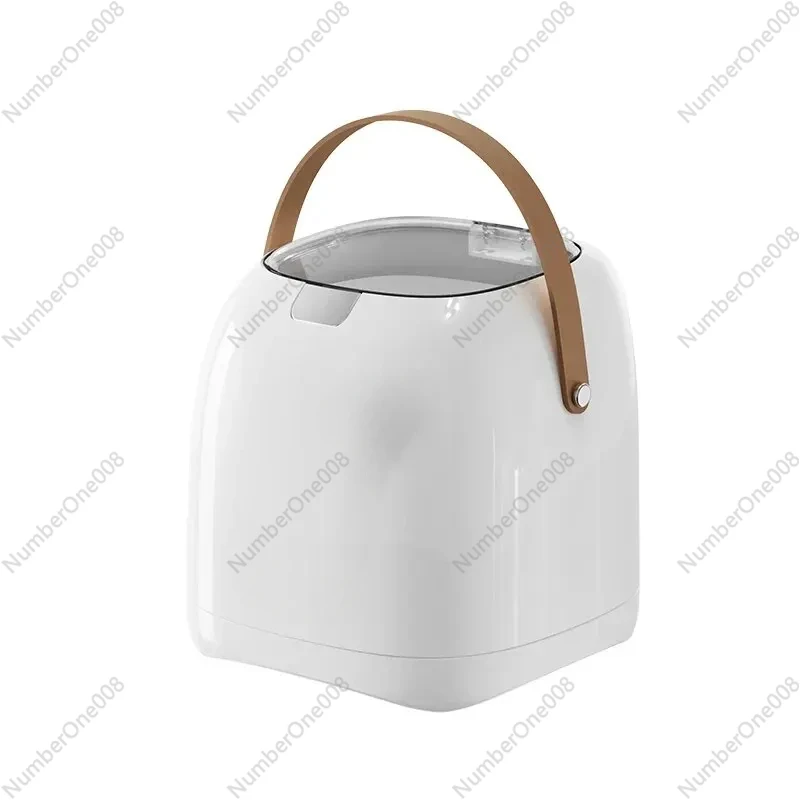 Beishan 2L Luxury Desktop Trash Can, Small Paper Basket With Handle, Suitable For Offices, Bedrooms, Living Rooms, Etc