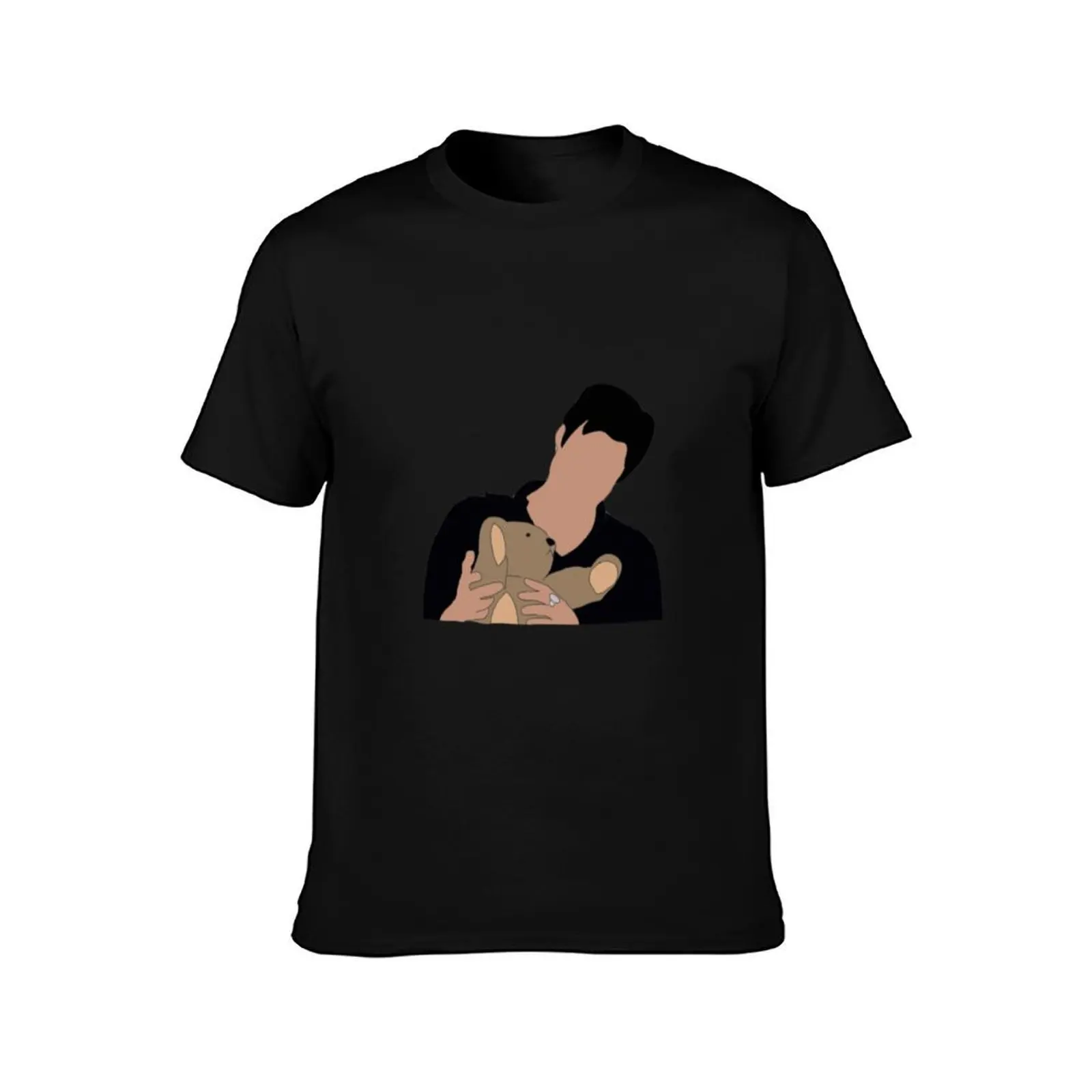 Damon Salvatore with miss cuddles T-Shirt anime t shirts for man T-Shirt