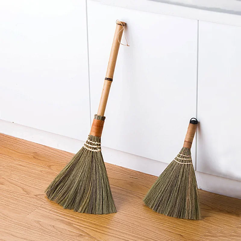 Household Bamboo Large Broom Dustpan Soft Hair Sweep Hair Artifact Hand Broom Wood Floor Sweep Broom Cleaning Tools