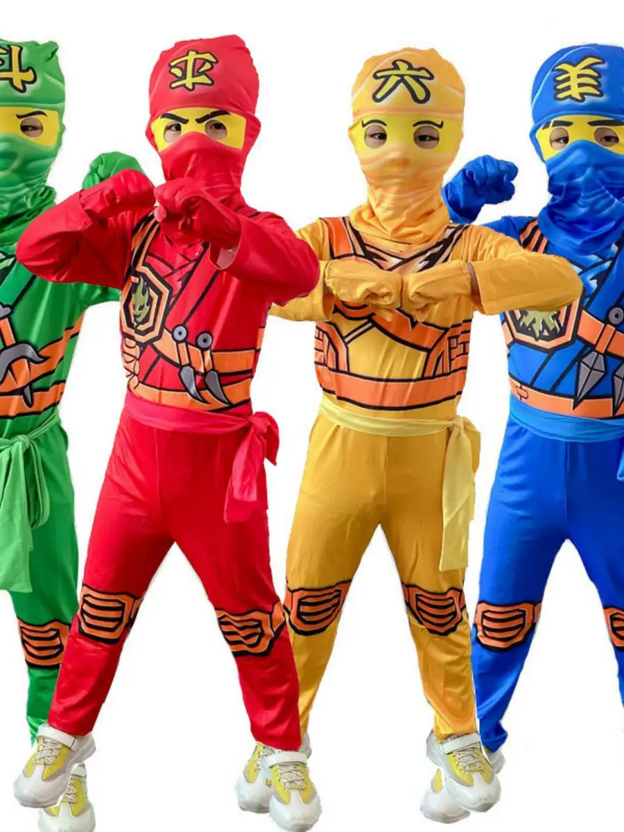   Ninjago Anime Kostüm Kinder Halloween Performance Kleidung Baumwolle Traditionelles chinesisches ethnisches Bühnenkostüm