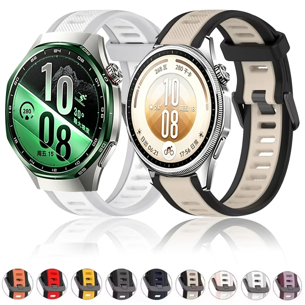 18/20/22mm Official Silicone Strap For Huawei Watch GT7 GT7 Pro GT6-5-4 Adjustable Correa For Huawei Watch 6 5 46mm GT Runner 2