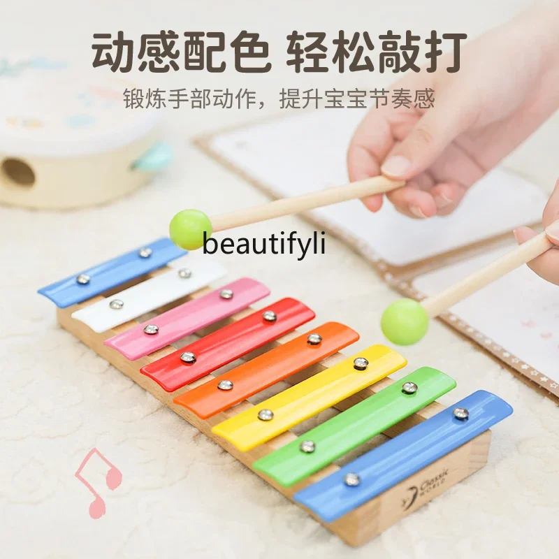 Children's early education puzzle small xylophone eight-tone hand percussion sound infant, baby, toy