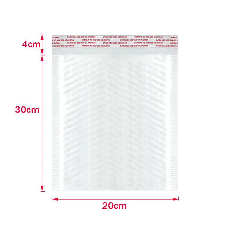 10 Express Shockproof Bags Book Packaging (20*30cm +3.5cm) White Paper Envelope Gift Tech Bubble Bag