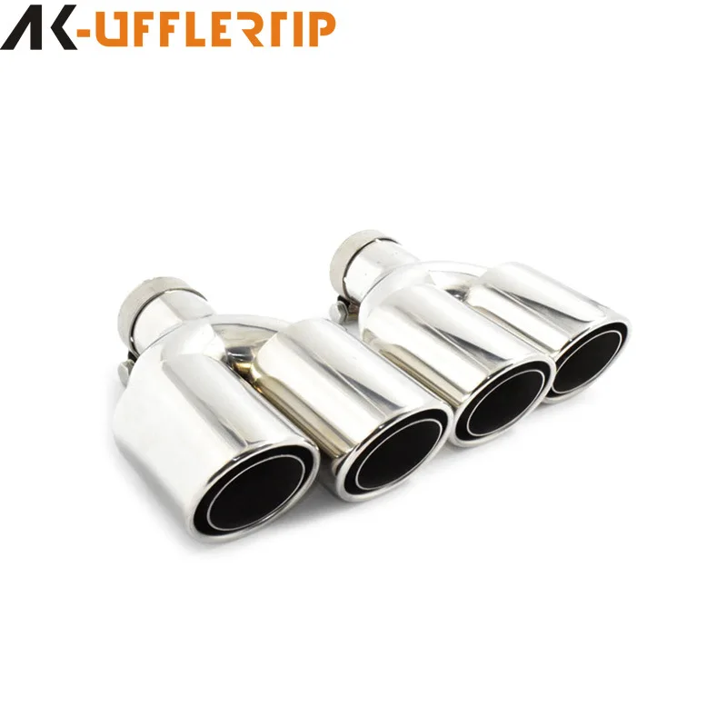 

Подходит для модифицированной выхлопной трубы автомобиля, универсальной выхлопной трубы с одним и двумя четырьмя выходами, двойной хвостовой сопло из нержавеющей стали, без сварки