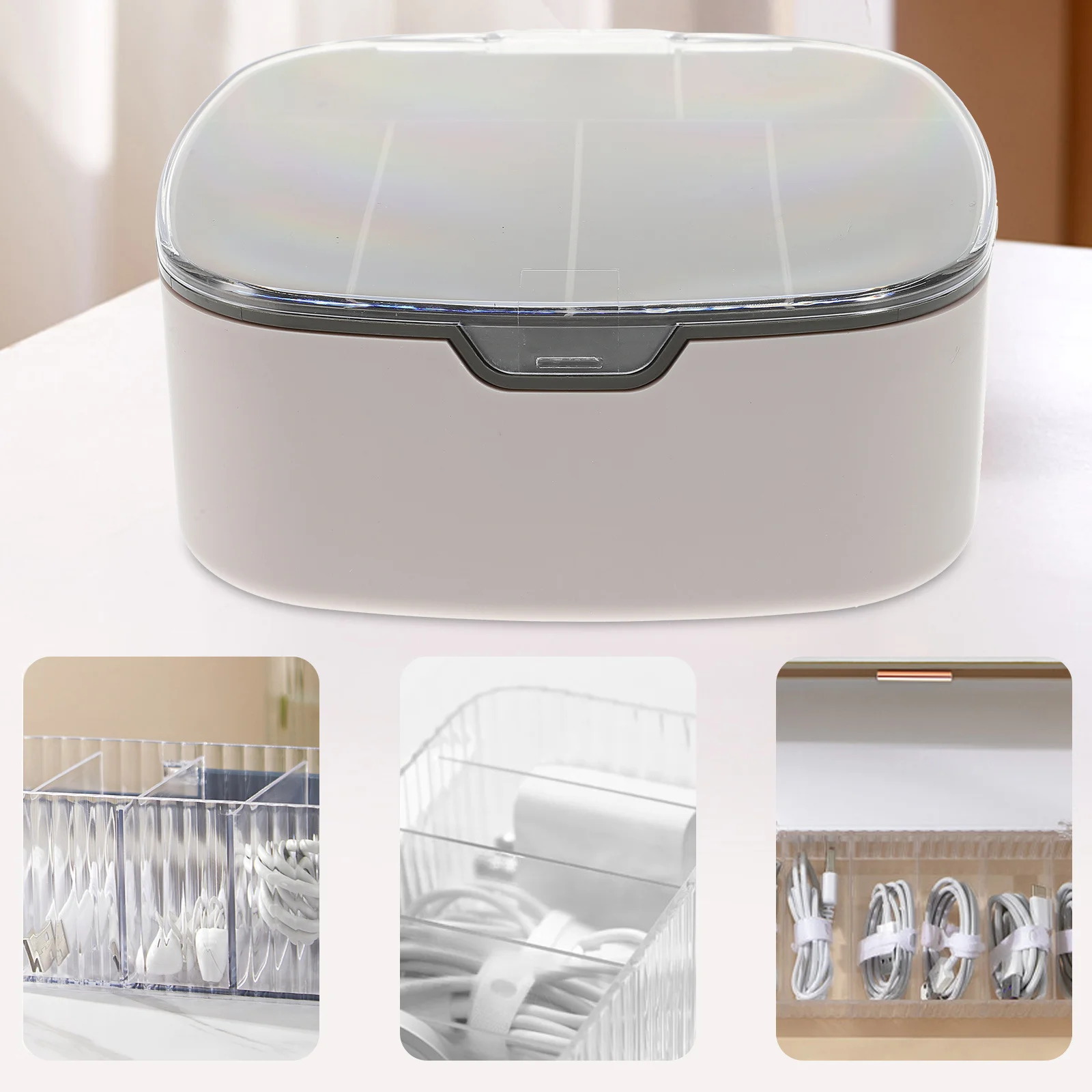 تصميم حجرة تنظيم سطح المكتب لصندوق إدارة الكابلات مناسبة لكابلات متعددة وسماعات USB Clean