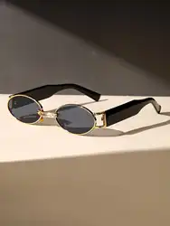 1PC Unisex Plastic Fashion Oval Frame Sunglasses For Street Photography And Beach Travel Party Driving Accessories