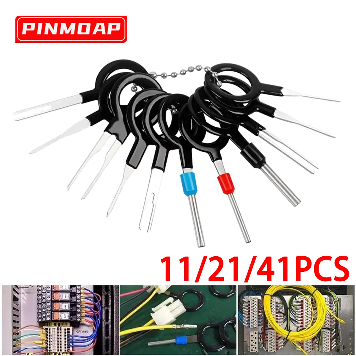 

Набор инструментов для ремонта автомобилей: 11/21/41 шт. ключей-съемников для автомобильных разъемов и обжимных контактов проводов