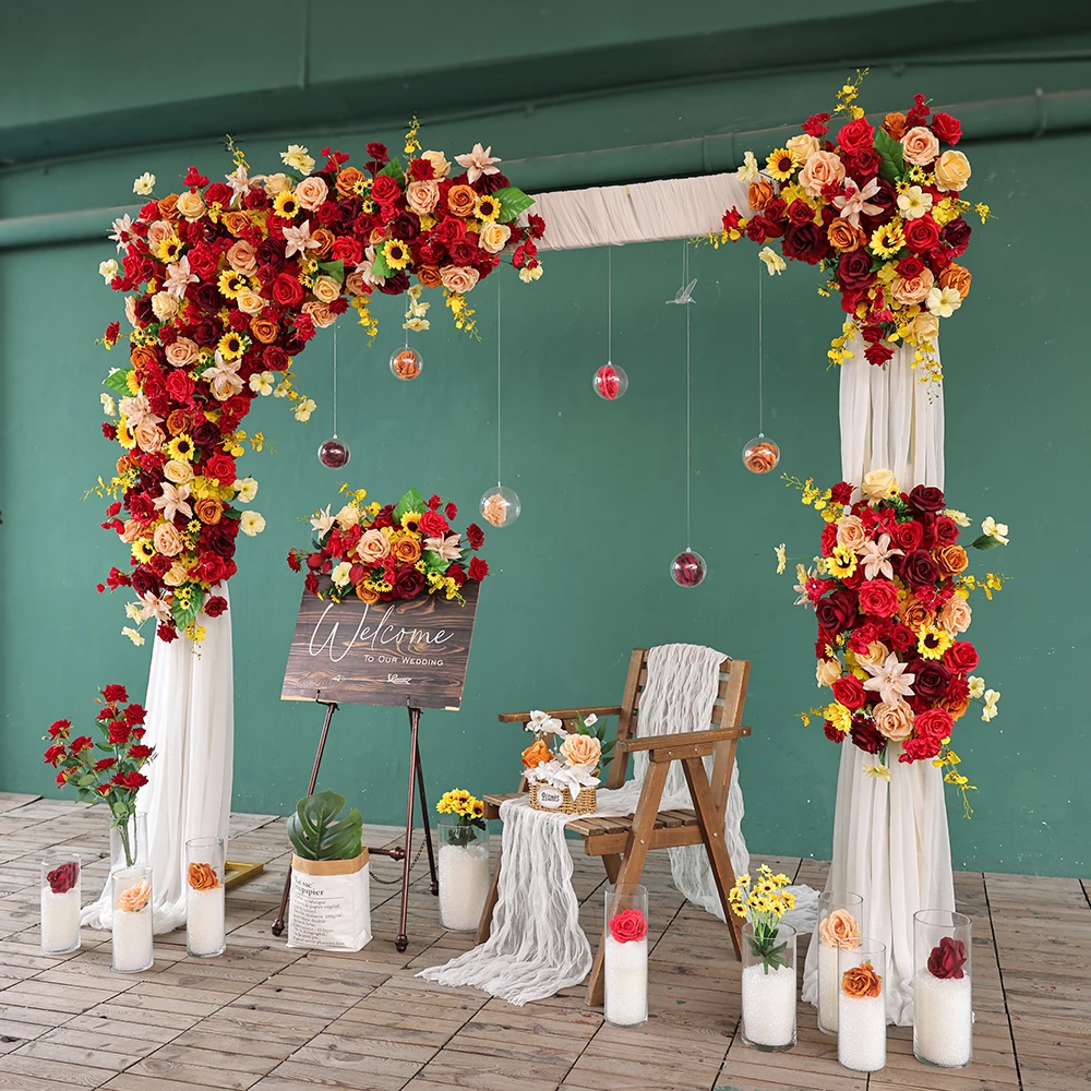 

Engagement Party Artificial Flower Deco High Quality Custom Fake Flower Garland for Wedding Decoration & Party Decoration HY2832