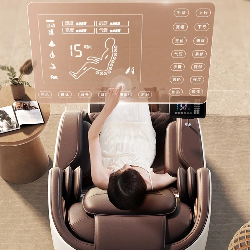 JR-V7 Luxus Intelligente 4D Stretching Massage Stuhl Automatische Schwerelosigkeit Heizung Massage Stuhl Mit Bluetooth Musik