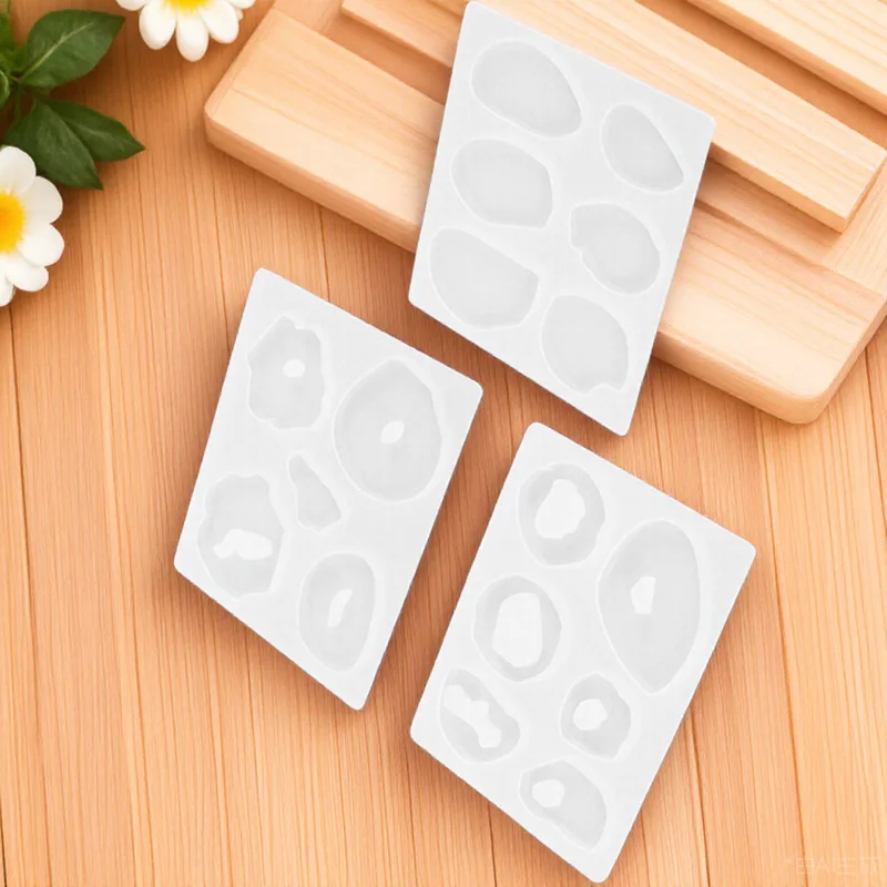 

3 шт. DIY силиконовая форма нерегулярный кулон форма для литья ювелирных изделий ожерелье эпоксидная смола принадлежности для рукоделия кулон формы для литья
