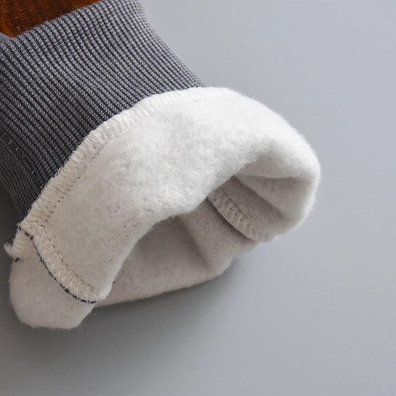 Kinder Mädchen Fleece-Gefütterter Plüsch-Teddybär-Hoodie Bärenpfoten-Hosenanzug Kinder Warmer Winteranzug 80-120 – Detail 6