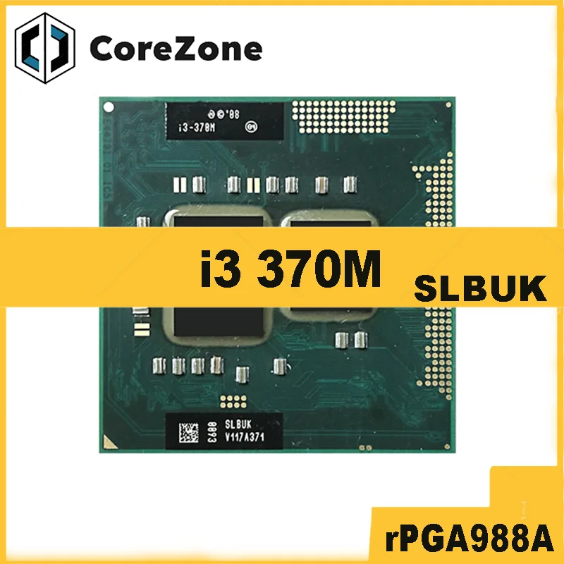 Core I3-370M I3 370M SLBUK 2.4 GHz Dual-Core Quad-Thread CPU Processor 3W TDP35W Socket G1 rPGA988A