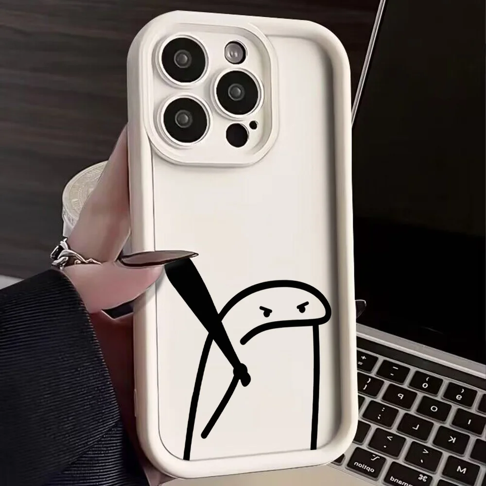 Cartoon Funny Stickman Phone Case For Xiaomi Redmi Note 14 13 12s 12 11 10 9s 9 8 7 Pro Plus 4G 5G Soft TPU Back Cover - view 3