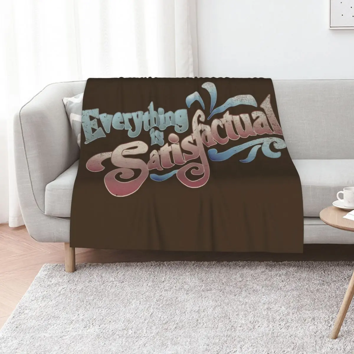 Everything Is Satisfactual Throw Blanket Plush Warm Sofa Quilt Sofa Throw Soft Plaid Blankets Sofas Of Decoration Blankets