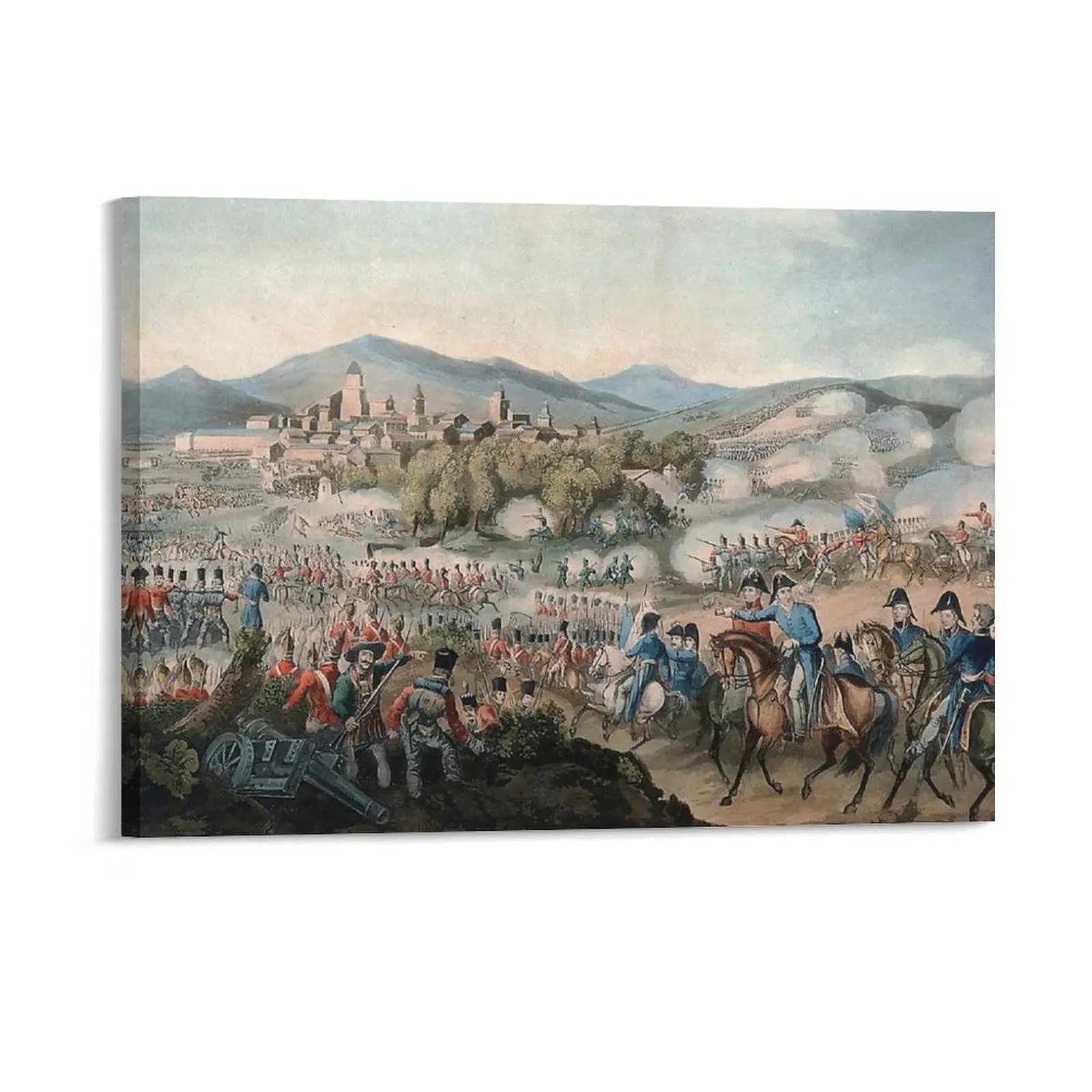 

1815 Napoleonic Wars Battle Of Waterloo Closing The Gates At Hougoumont Canvas Painting Mural Classic Framed Wall Painting