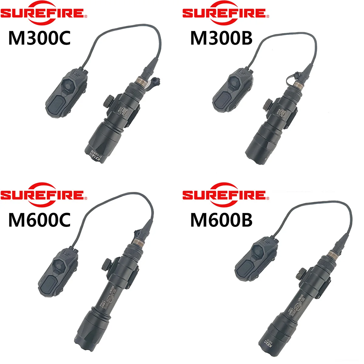 

Tactical Surefire M600 M600C Airsoft Weapons Gun SF Flashlight Torch Scout Rifle LED Light With UNITY Axon Dual Function Switch