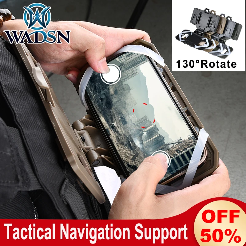 

WADSN 4.7"-6.7" Screen Navigation Board Tactical Vest Phone Holder Foldable Molle Carrier Board CS Wargame Hunting Accessories