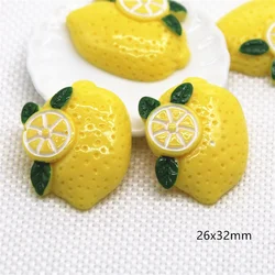 10pcs Resin Lemon Flat Back Cabochon Art Decoration Charm Craft DIY Hair bow Center Jewelry/Phone Decoration