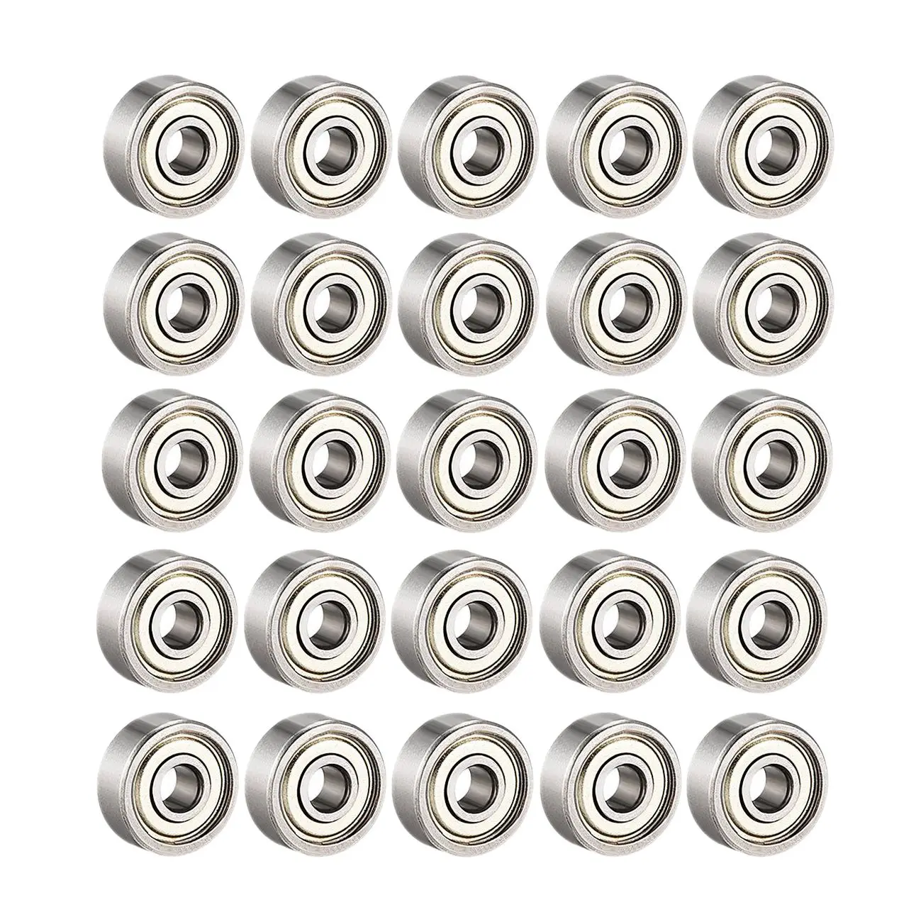 25Pcs 608 ZZ Ball Bearings, 608Zz Metal Double Shielded Miniature Deep Groove Skateboard Ball Bearings (8mm x 22mm x 7mm)