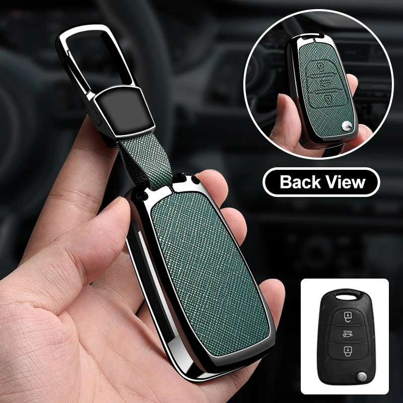 

2/3button Zinc Alloy Car Key Case Cover For Kia K2 K5 Rio 3 Picanto Ceed Cerato Sportage For Hyundai i20 i30 ix20 ix25 35 Shell