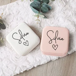 Travel Jewelry Box Custom Jewelry Box Travel Jewellery Case Organizer Bridesmaid Gift Box Name Women Birthday Gifts