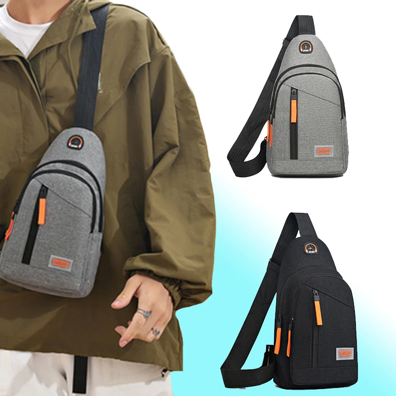 Borsa pettorale multitasche di grande capacità, alla moda e versatile, può essere indossata diagonalmente o su una spalla