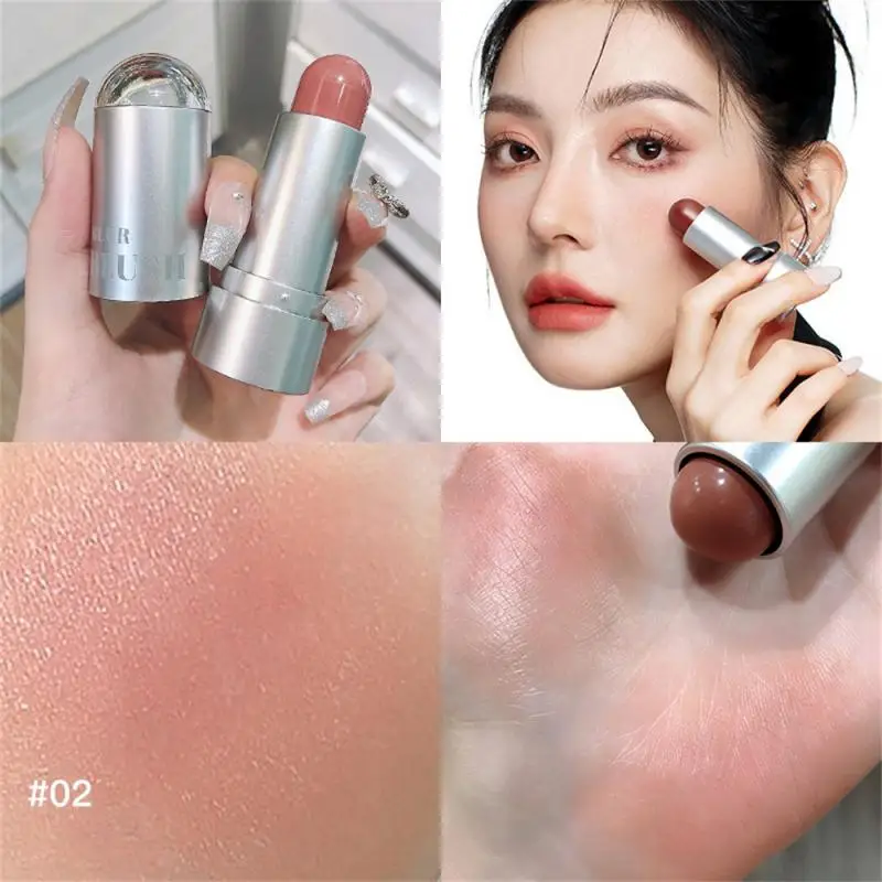 Multi-function Blush Stick Natural Cheek Face Rouge Blusher Cream Lasting High Color Rendering Brightening Skin Tone Waterproof