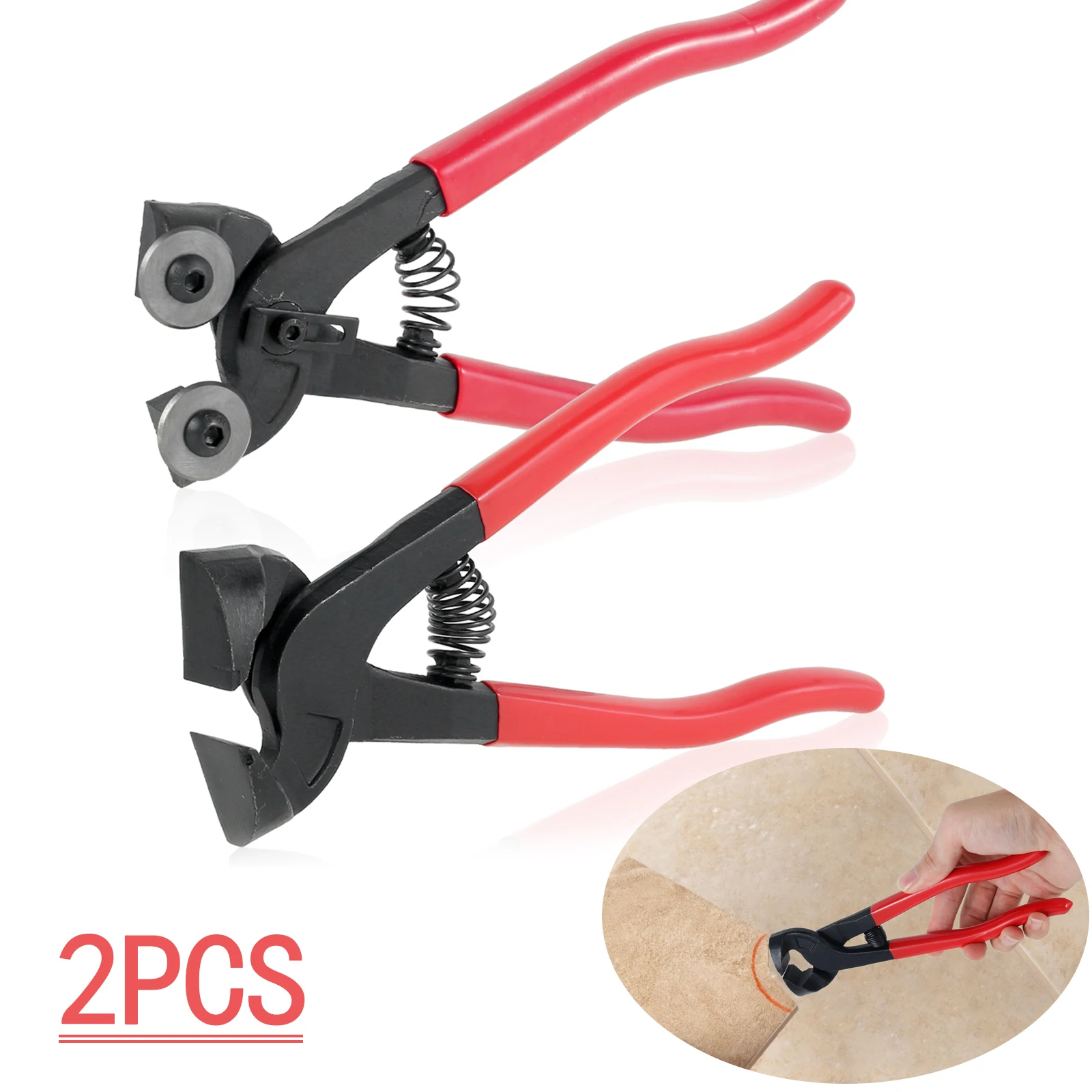 

2/1 шт. плоскогубцы для плитки, набор кусачек для стеклянной плитки с нескользящей ручкой, кусачки для стеклянной мозаики на колесиках и кусачки для керамической плитки Hd для резки