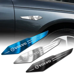 2pcs Metal Alloy Car Body Wing Side Fender Knife Badge Sticker For Volvo XC60 V40 S60 V50 V60 C30 S40 XC40 S80 Car Accessories