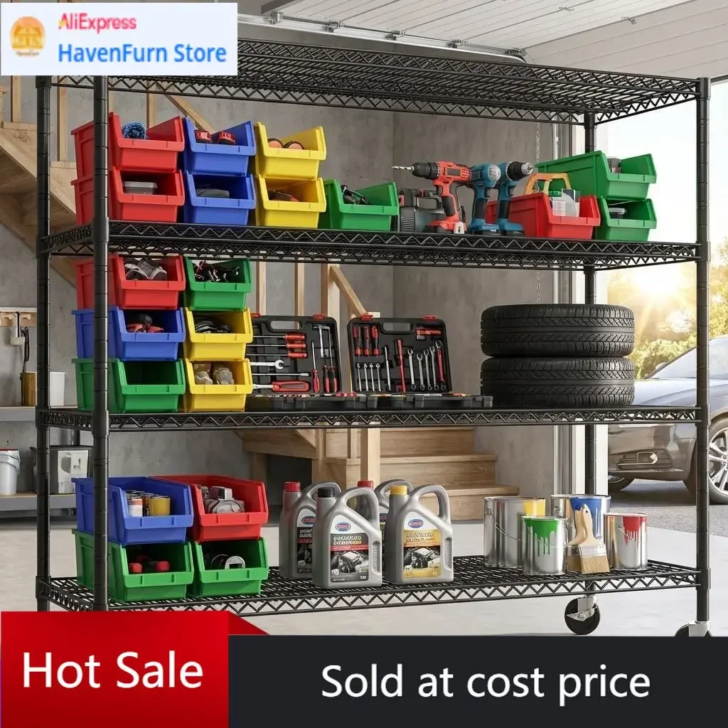 

Activity priceLimited-time promotionREIBII 60" W Storage Shelves 2878LBS Metal Shelving Unit with Wheels Heavy Duty Garage Shelv