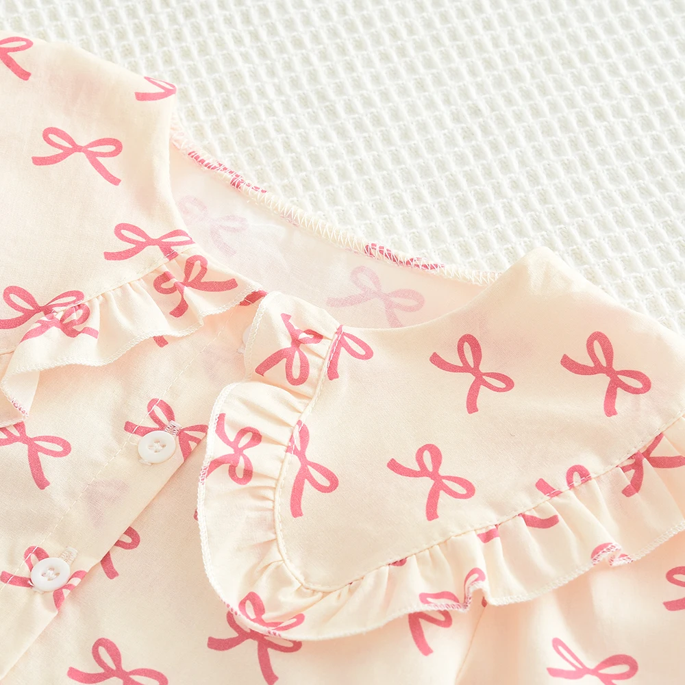 Frühling/Sommer Koreanische Version Kariertes Bedrucktes Kinderoutfit Mädchen Baumwollkleidung Herbst Langarm-Shirt Top+Kurzer Rock – Detail 4