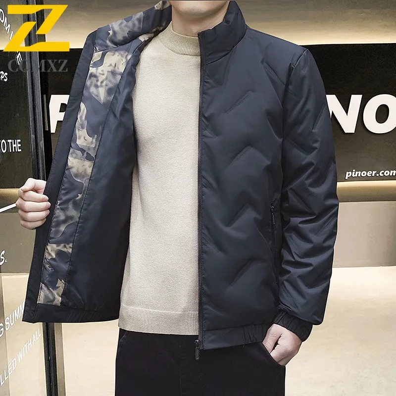 

COMXZ Мужская куртка на белом утином пуху, теплая толстая куртка-пуховик, мужское повседневное пальто высокого качества, термозимняя спортивная парка