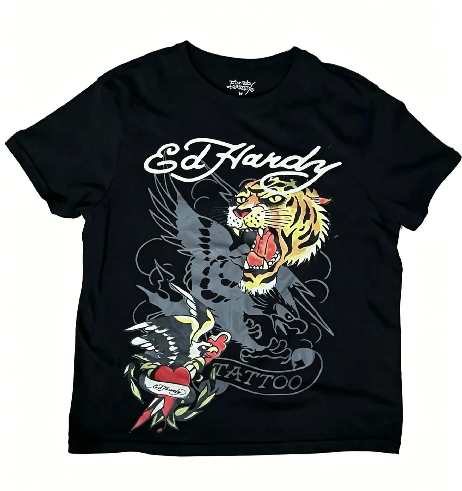 Street Fashion Goth - 2026 新しい夏タイガー半袖アメリカン高級ストリートトレンド個性ダークパンクゴスカジュアルファッション多目的