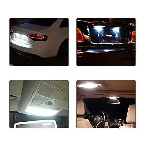 10Pcs COB C5W Car Festoon Dome Interior LED Lights Lamp Map Roof Reading Auto Bulb DC12V 31/36/39/41MM White image 5
