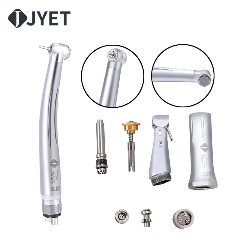 

Dental high speed air turbine handpiece 2/4 hole LED High Speed Handpiece Triple Water Spray Standard Head Push Button Fit NSK