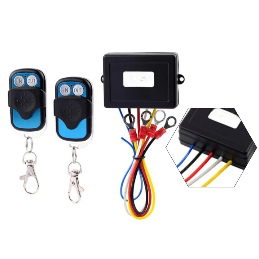 1 Set 12V/24V Wireless Winch Remote Control Kit Handheld Winch Controller Waterproof Winch Control Remote For SUV