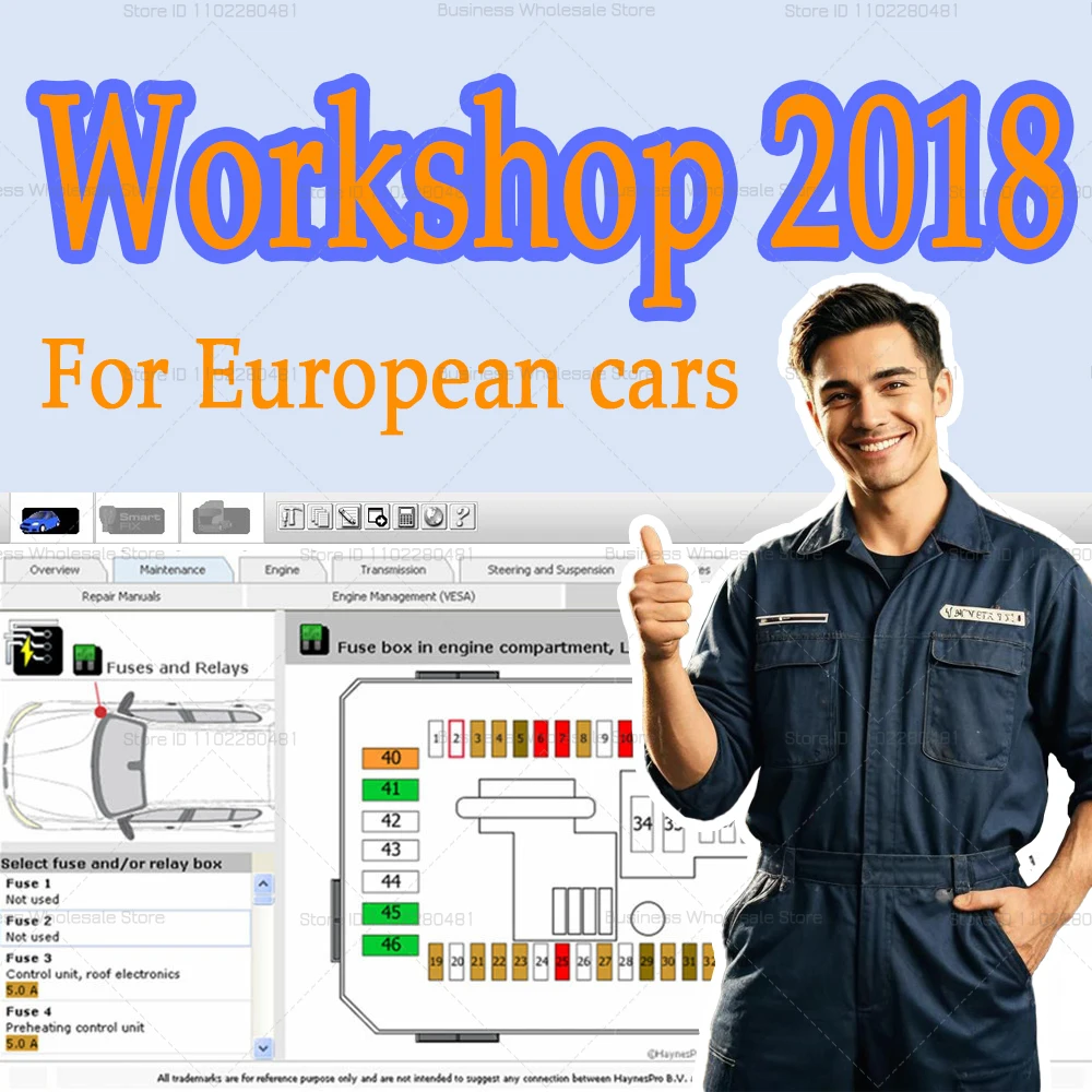 Electronic book Vivid Workshop Data 2018.01 newest for European cars repair manual real database electric air conditioning syste