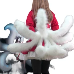 Fursuit disfraz de animal Ahri the Nine Tails Fox, accesorio para Cosplay