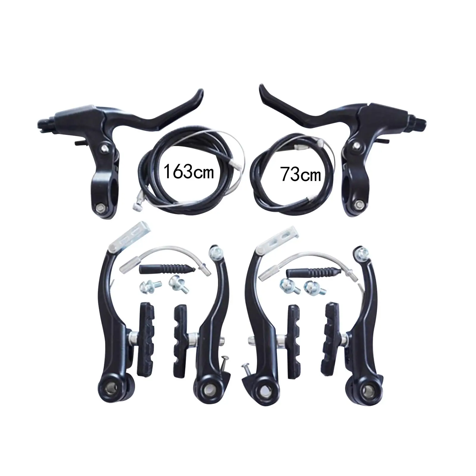 

Bike Brakes Kits Complete Aluminum Alloy V Brakes System Handlebar and Cable Set for Road Mountain Folding Bicycle Accessories