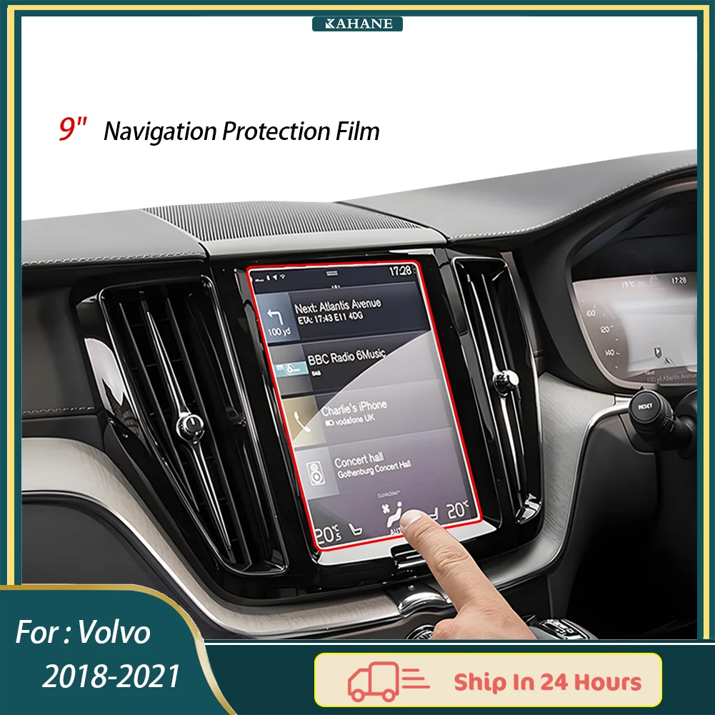 9-дюймовая автомобильная GPS-навигация из закаленного стекла для экрана для Volvo V90 XC90 S90 XC60 2018-2021