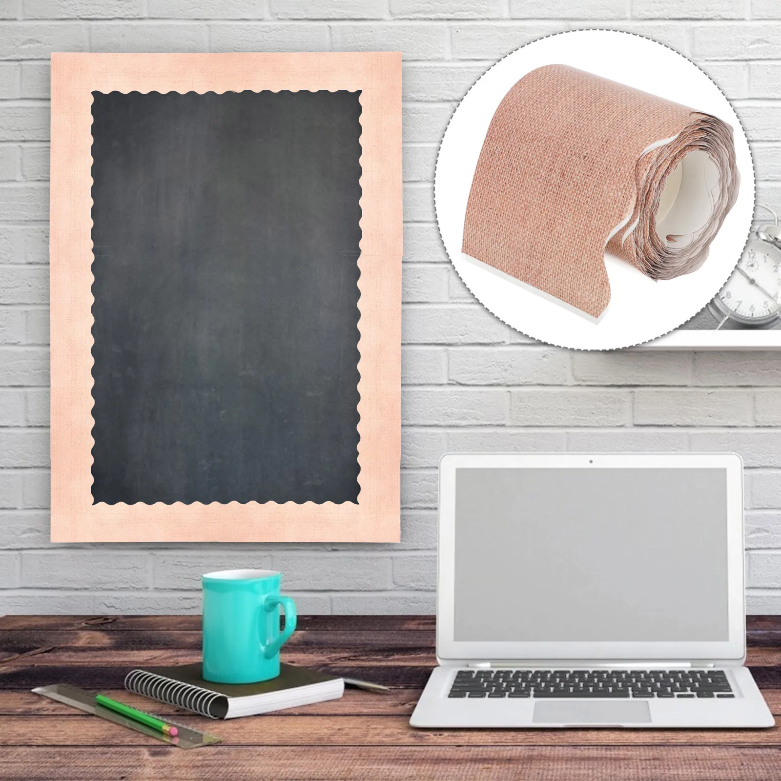 

1 Roll Bulletin Board Border Stickers Blackboard Decorative Trim Classroom Wall Decals Adhesive Border Strips Waterproof