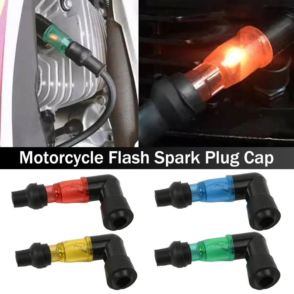 90 Degree Motorcycle Flash Spark Plug Cap Universall Motorcycle Ignition Spark Plug Cap Flashing Spark Plug Cap For Moto