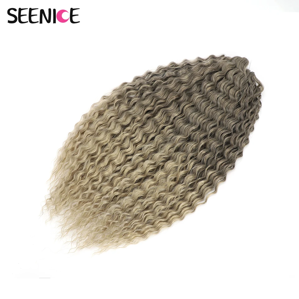 

Ombre Blonde Pink Ariel Ocean Wave Crochet Braiding Hair Long Water Wave Synthetic Wavy Deep Curly Crochet Braids Hair For Women