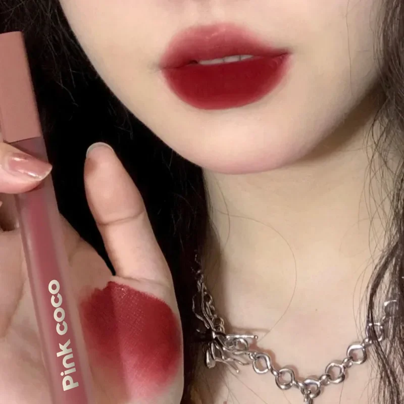 Waterproof Long Lasting Lip Gloss Velvet Matte Lipgloss Sexy Non-Stick Cup Lip Glaze Makeup Beauty Lips Cheek Rouge Tint