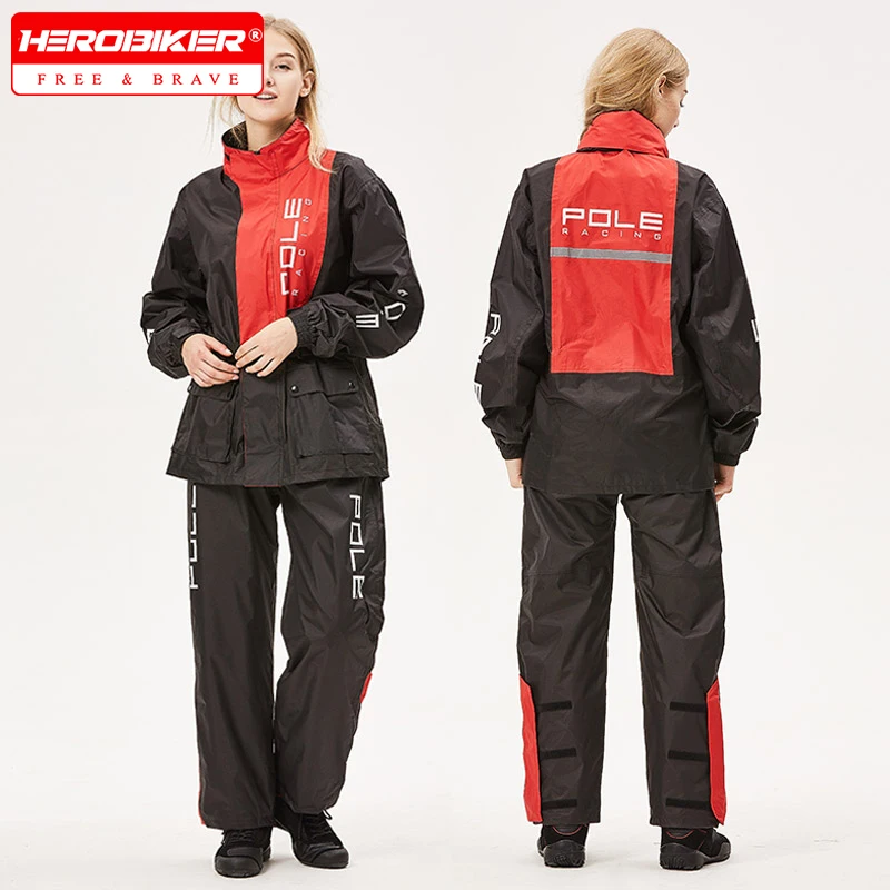 Chubasquero para motociclismo, pantalones de lluvia resistentes al desgaste, traje dividido, ropa impermeable para brigada de motocicletas para hombres y mujeres