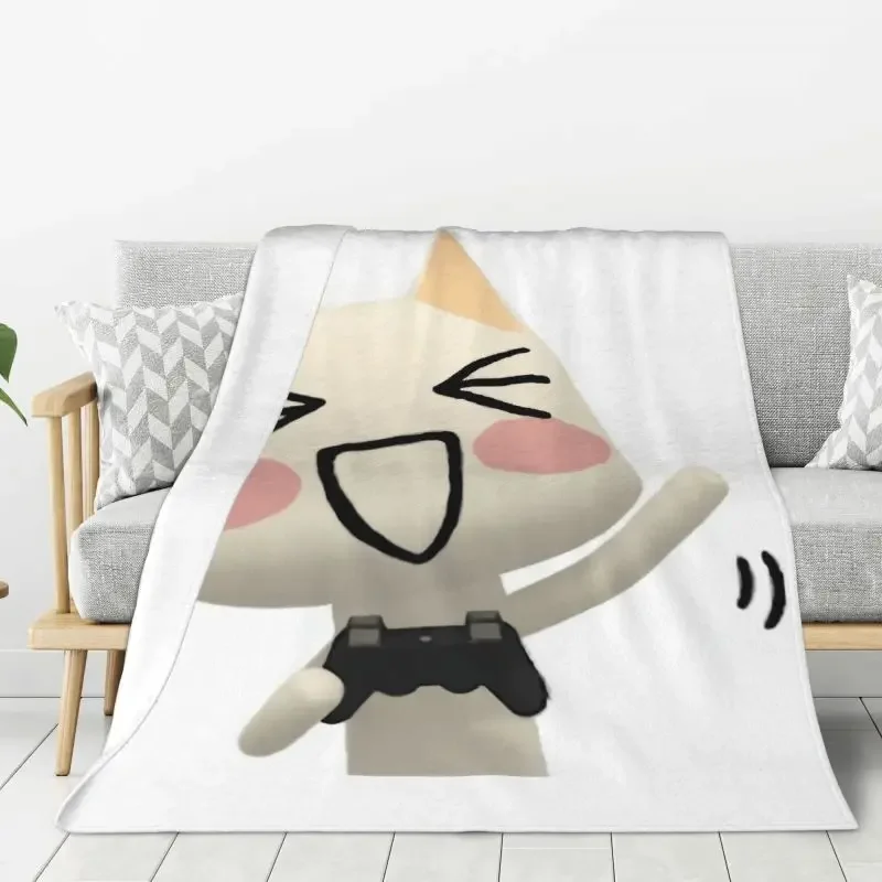 Custom Cartoon Animation Toro Inoue Cat Blanket Soft Fleece Spring Warm Flannel Throw Blankets for Sofa Office Bed Bedspread