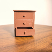 Dollhouse Bedroom Bedside Table Cabinet Model Dollhouse Miniature Wooden Cabinet Furniture Decor DIY Scene Accessories Toy