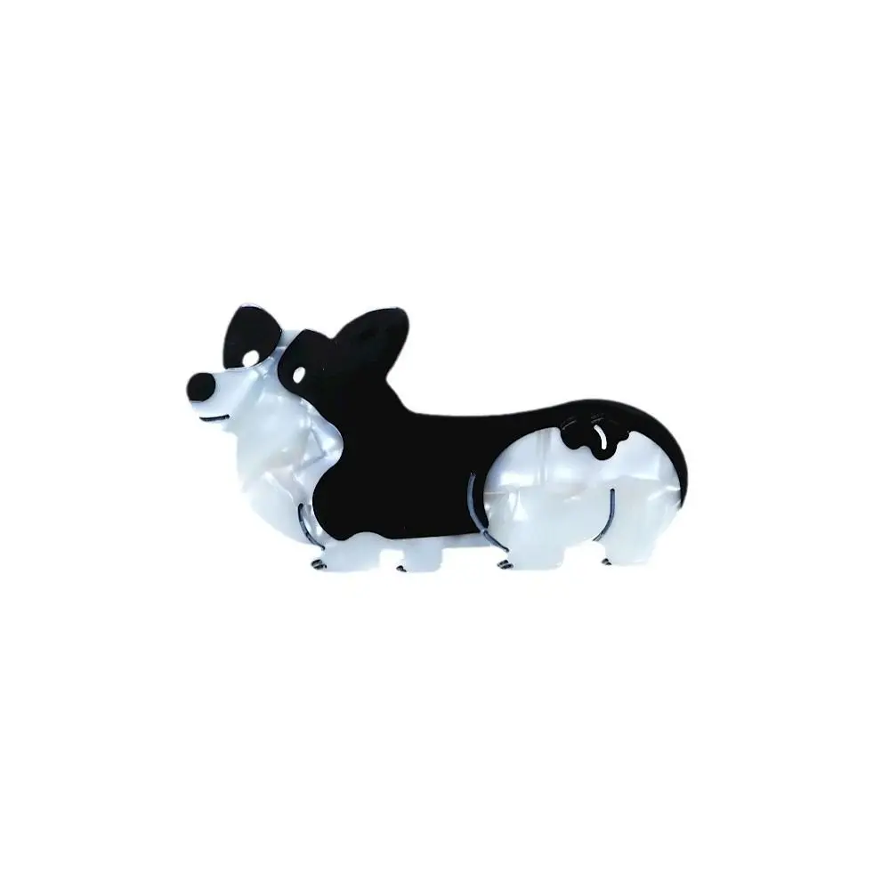 Sweet Animal Corgi Hair Clip Cartoon Headwear Acetate Puppy Hair Claw Fashion Creative Dog Hairpin Hair Accessories