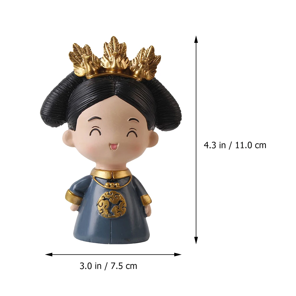 

1pc Chinese Queen Resin Craft Ornament Chinese Style Decoration For Home Office Study Car Interior Gift Lightweight Miniature