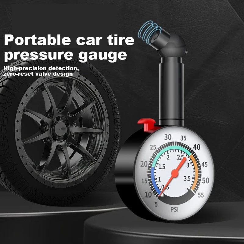 

High-precision Tire Pressure Gauge Tyre Deflation Pointer Auto Tire Inflation Pressure Gauge Measurement Meter Detector